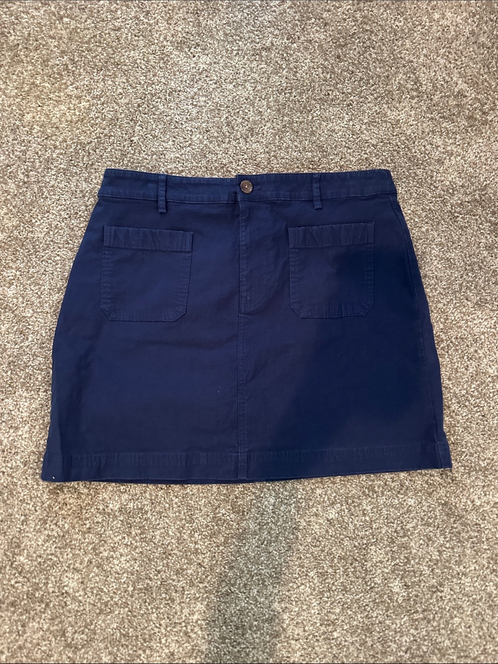 J. Crew Navy Cotton Pocket Mini Skirt